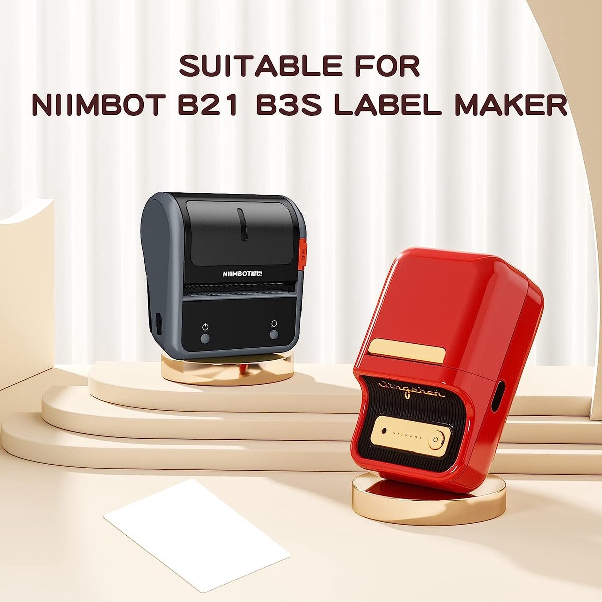 Niimbot - B21 Creamy White - Imprimante d'étiquettes - Étiqueteuse