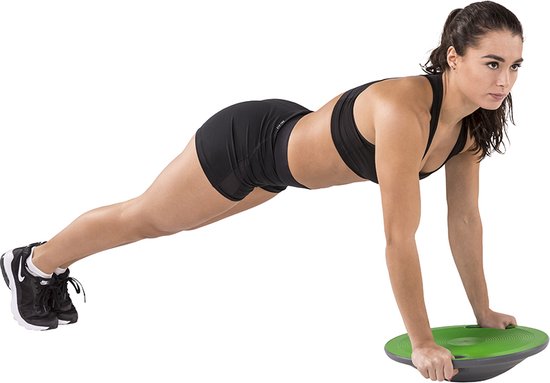 Disque d'équilibre fitness avec poignées noir