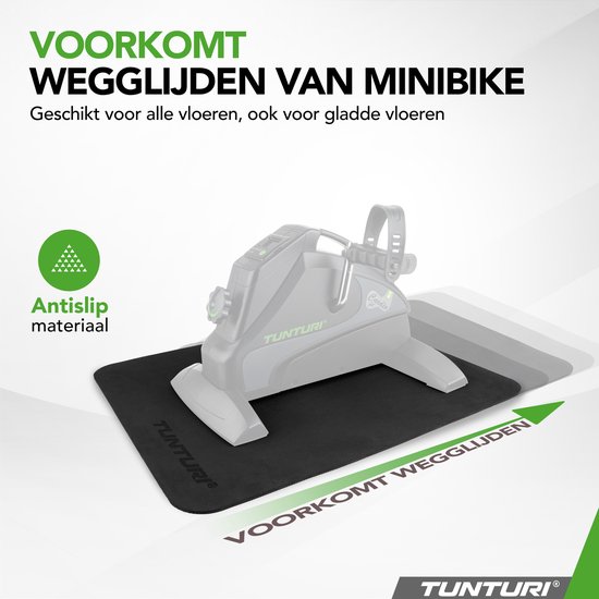 Voorkomt wegglijden van de minibike op gladde vloeren. Antislip materiaal.
