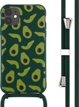 iMoshion Hoesje Met Koord Geschikt voor iPhone 11 - iMoshion Siliconen design hoesje met koord - Groen / Avocado Green