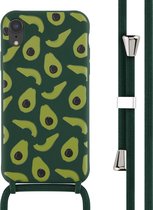 iPhone Xr Hoesje Met Koord - iMoshion Siliconen design hoesje met koord - Groen / Avocado Green