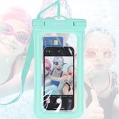 iMoshion universele waterdichte telefoonhoesjes - Onderwater hoesje telefoon - Gebruik je telefoon als onderwatercamera! - Turquoise