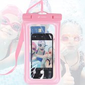 iMoshion universele waterdichte telefoonhoesjes - Onderwater hoesje telefoon - Gebruik je telefoon als onderwatercamera! - Roze