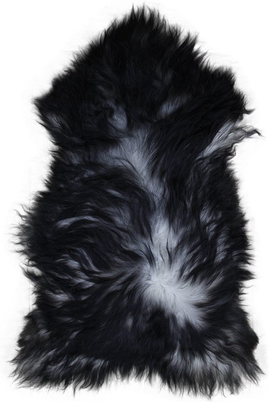 Dyreskinn Sheepskin Islande gris poil long (90-110 cm)