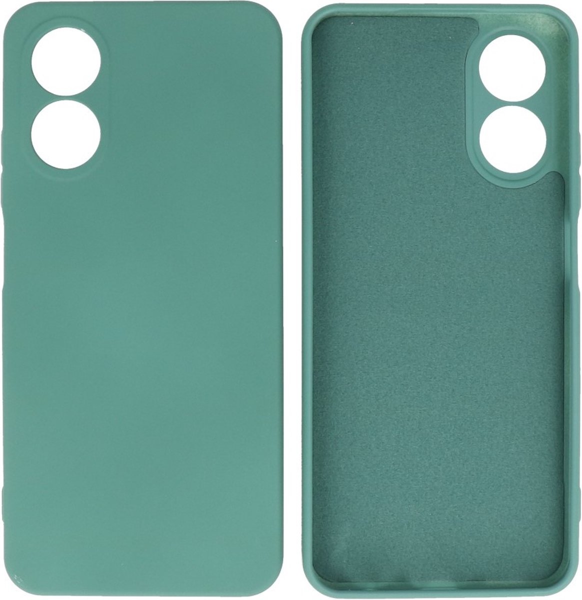 Fashion Backcover Telefoonhoesje - Color Hoesje - Geschikt voor de Oppo Reno 8T 4G - Donker Groen