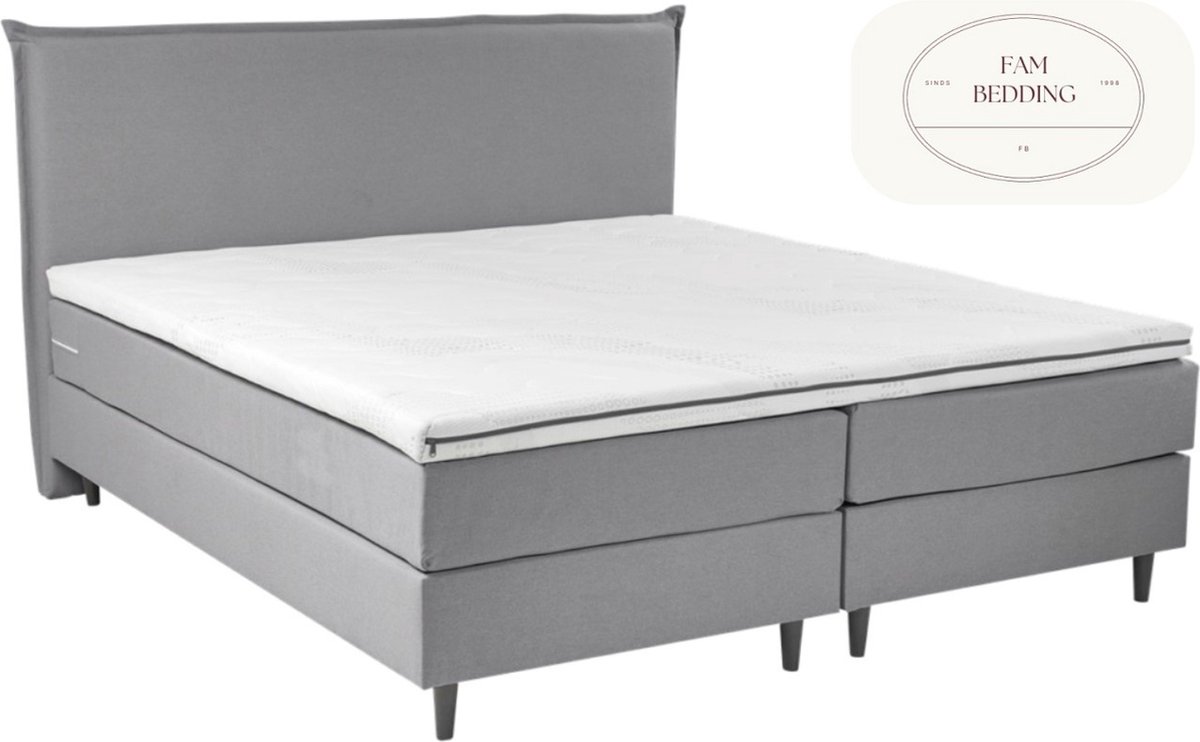 2 Persoons Boxspring Swiss Grijs 120x200