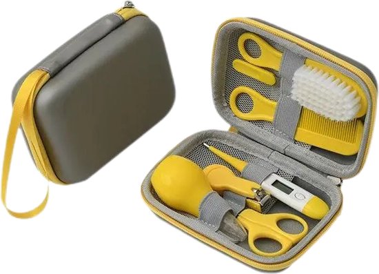 Baby Verzorgingsset - Baby Manicure Set - Baby Borstel - Baby Kam - Kraamcadeau - Geel van Allura — afbeelding 3