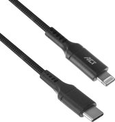 Câble Lightning ACT USB-C | 1 mètre | câble chargeur iPhone | Certifié MFI | AC3095