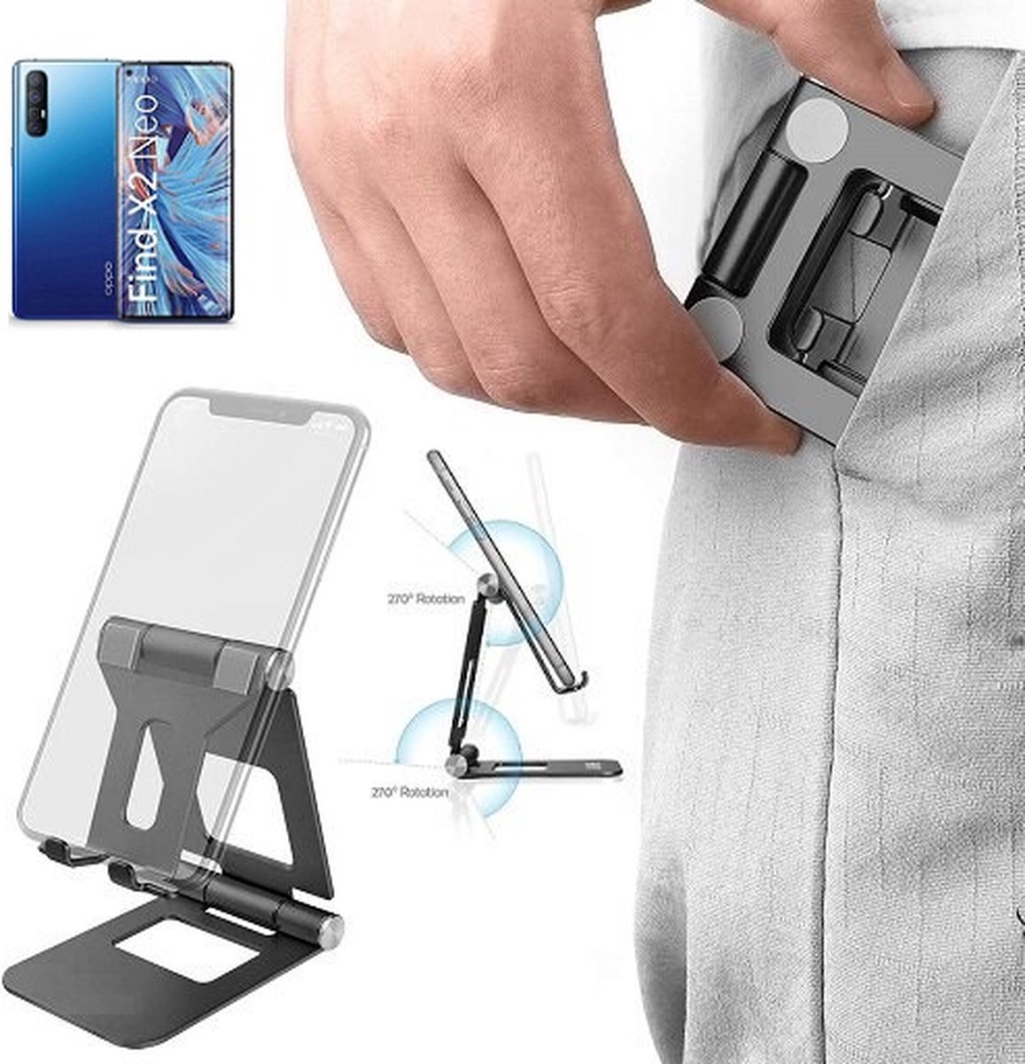 Oppo Find X2 Neo Telefoonhouder Bureau Standaard