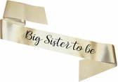 Sjerp Big Sister champagne kleurig met zwarte tekst - babyshower - zwanger - geboorte - sjerp - zus - big sister - genderreveal