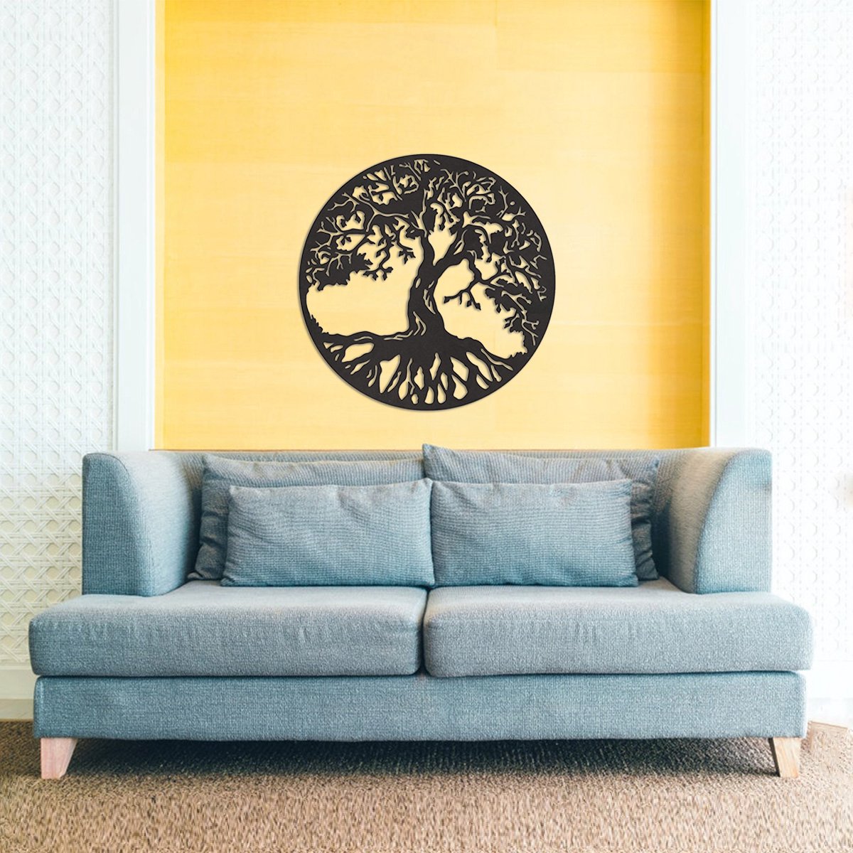 VAILLA Wanddecoratie met levensboom, wanddecoratie van hout