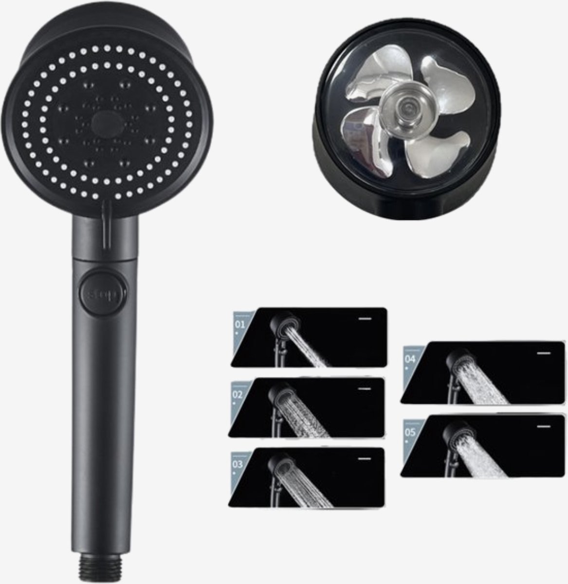 Duravit Universele Handdouche 1 straalsoort mat-zwart UV0642002046