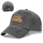 Baseballcap Camel Adventure - Stonewashed Denim Pet - Zwart - verstelbaar met gesp - one size