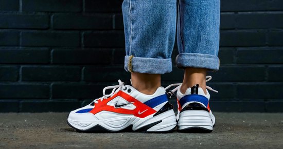 Nike M2K Tekno - Maat 40 - Wit Blauw Oranje - Sneakers Dames