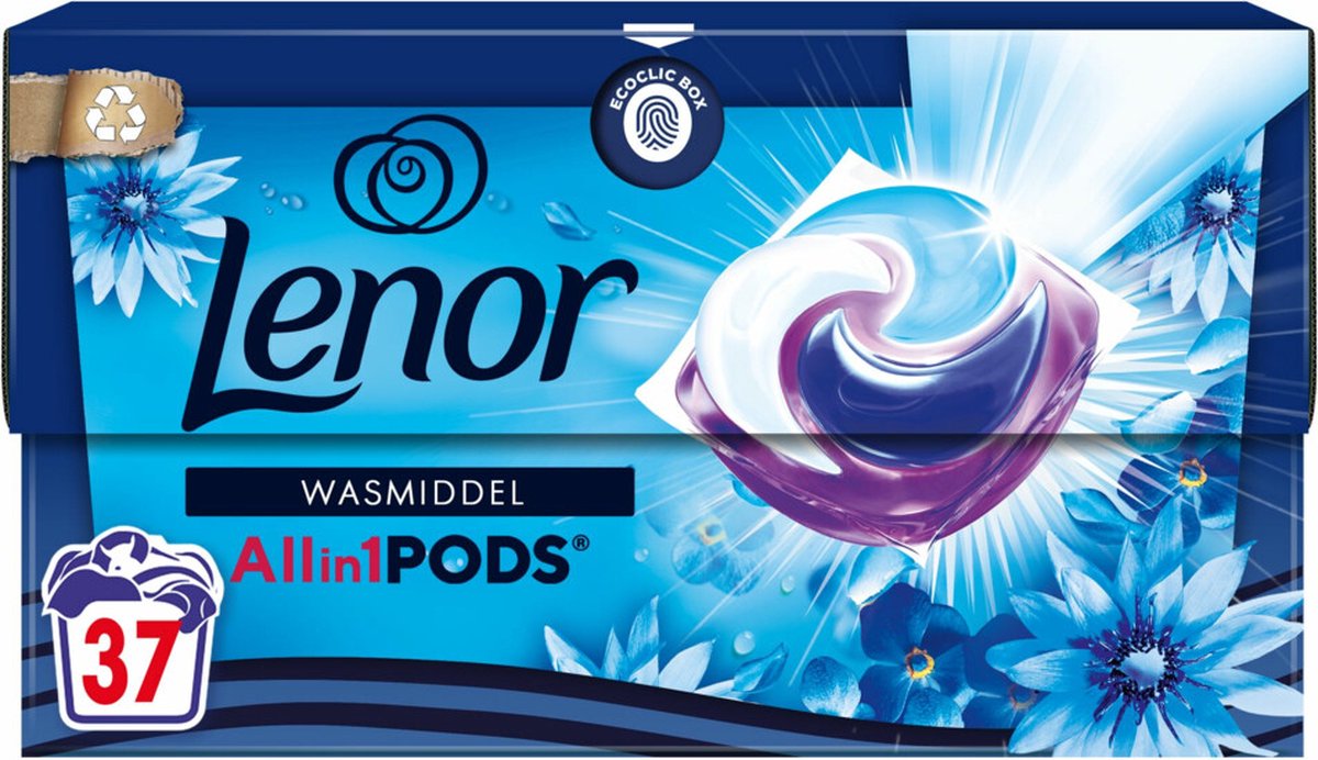 Goedkoopste Lenor Wasmiddel All-in-1 Pods Oceaanbries 37 stuks