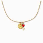 ByNouck Jewelry - Ketting Love & Luck - Sieraden - Vrouwen Ketting - Verguld - Liefde - Halsketting