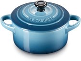 Le Creuset Serveerpannetje / Mini Braadpan - Aardewerk - Signature - Marine Blauw - ø 10 cm / 250 ml