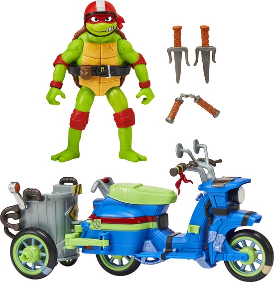Playmates Teenage Mutant Ninja Turtles Raphael - Battle scooter met ...