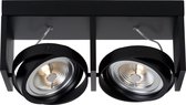 Lucide ZETT- LED - Plafondspot - LED Dimb. - G53 (AR111) - 2x12W 2700K - Zwart