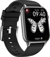 Smartwatch - Smartwatch Heren & Dames - HD Touchscreen - Horloge - Stappenteller - Bloeddrukmeter - Saturatiemeter - Hartslag - Zwart - iOS en Android