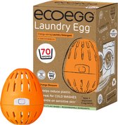 EcoEgg Was ei – Oranjebloesem - Wasparels – Navulbaar – Geschikt voor de gevoelige huid – Dermatologisch getest - 70 wasbeurten - Oranje