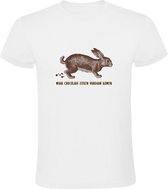 Waar chocolade eireren vandaan komen Dames T-shirt - pasen - konijn - paasei - grappig - humor