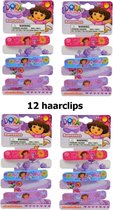 Nickelodeon - Dora the Explorer - Haarclips - Staartclips - Set van 12 stuks.