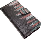Made-NL iPhone XR Zwart slangenprint kalfsleer
