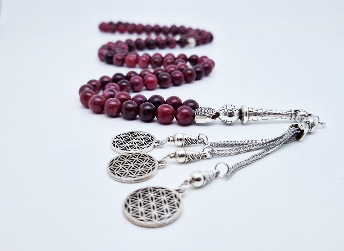 Moslim Tasbih 99 Kralen, Islamitische Gebed Rozenkrans Kralen Moslim Korrels Hars Vergulden Islam 99 Gebed Kralen Ketting Hand Armbanden(Wit