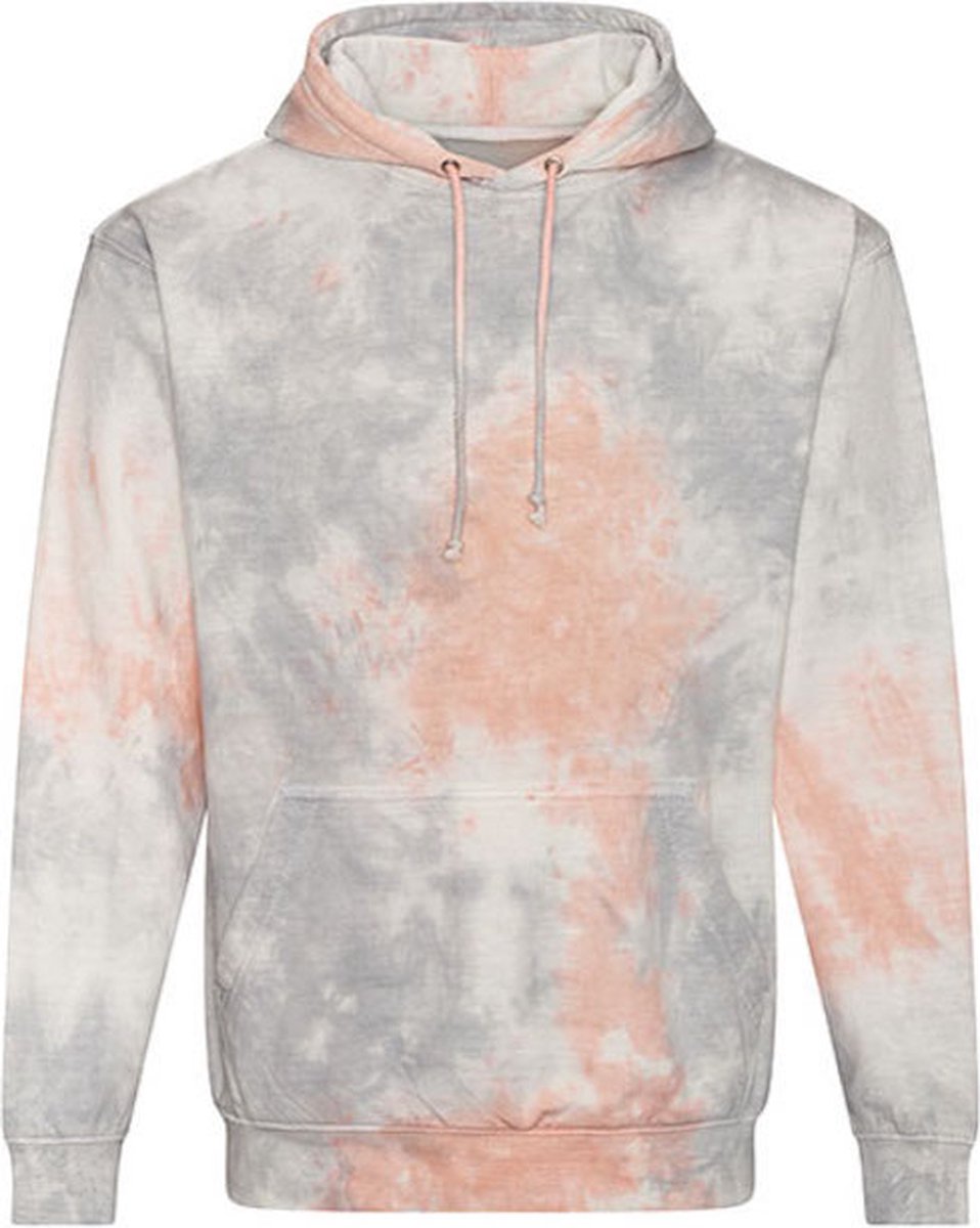 Just Hoods Tie-Dye Hoodie JH022 - GREY PINK MARBLE - M