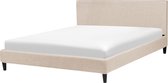 FITOU - Tweepersoonsbed - Beige - 180 x 200 cm - Polyester