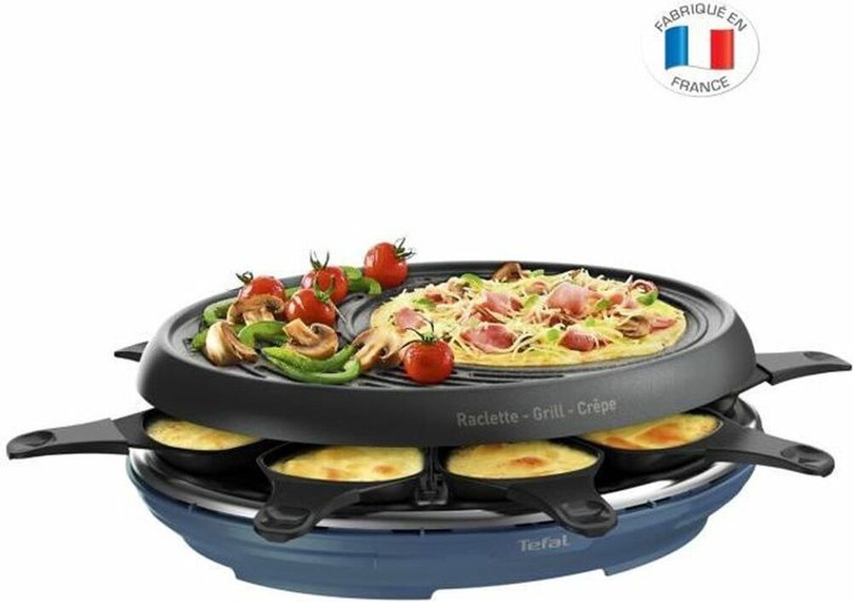 Tefal Raclette Colormania 3 en 1 Appareil à Raclette Grill et Crêpe