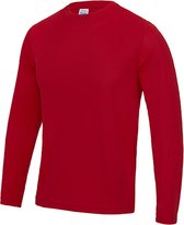 Unisex T-shirt met lange mouwen Cool T 'Fire Red' - L
