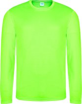 Unisex T-shirt met lange mouwen Cool T 'Electric Green' - M