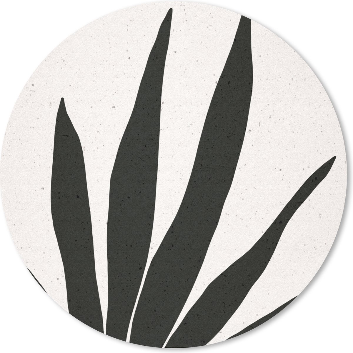 Muismat rond 40x40 cm - Mousepad Blad - Plant - Minimalisme - Ronde muismatten
