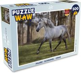 Puzzel Paard - Schimmel - Gras - Legpuzzel - Puzzel 500 stukjes