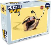 Puzzel Slak - Dieren - Helm - Geel - Spiegels - Legpuzzel - Puzzel 1000 stukjes volwassenen