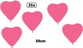 25x Ballon Hartjes 30cm rose - Love heart Festival party fête anniversaire pays thème air hélium