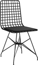 NEMSA Pelikantek - Chaise - Wire Chair - Chaise de salle à manger - Industriel - Métal / Zwart - 1 pièce