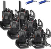 Set de 6 talkies-walkies BF-88E avec casque et 6 Lampes de poche multic - Perfect pour les amateurs de talkie-walkie et les professionnels