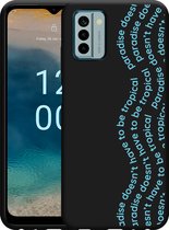 Cazy Hoesje Zwart geschikt voor Nokia G22 Tropical Paradise