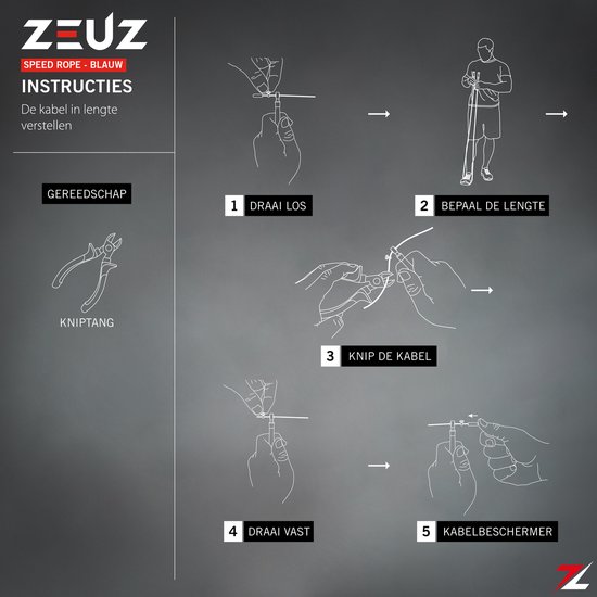 ZEUZ Professioneel CrossFit & Fitness Springtouw – Verstelbaar – Speed Rope  –... | bol