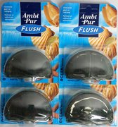 Ambi Pur Flush - Ocean/Marine - Toiletblokken - Toiletverfrisser -Navulling - Refill - Voordeel Set 4 stuks