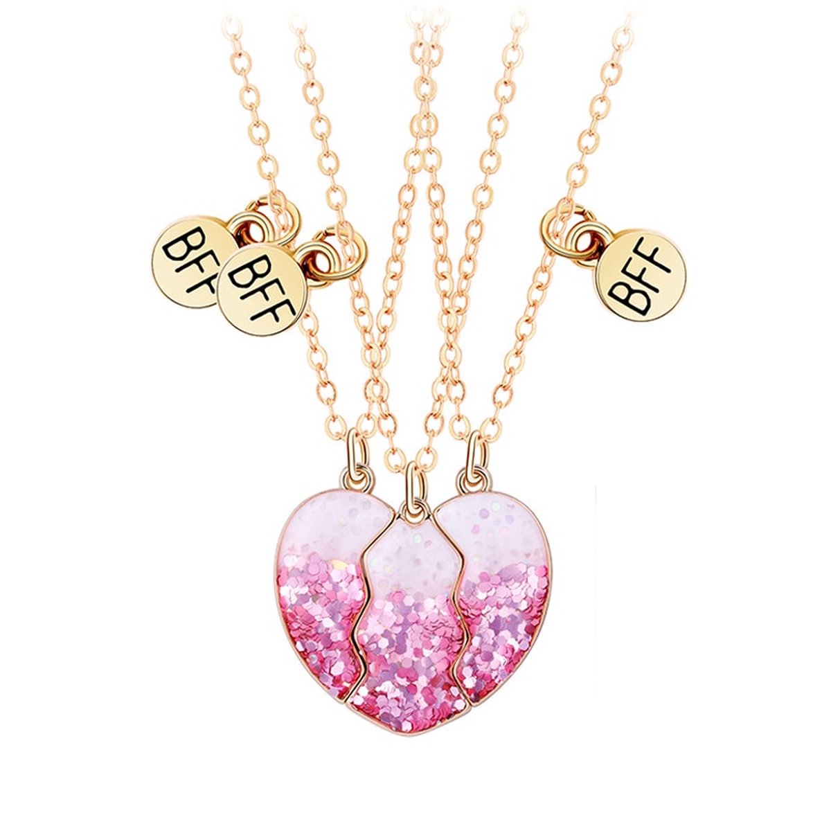 Collier BFF Dauphin Bleu Pour 3 Amies - 3 Pièces, Alliage, Symbole D'amitié, Cadeau Pour Filles