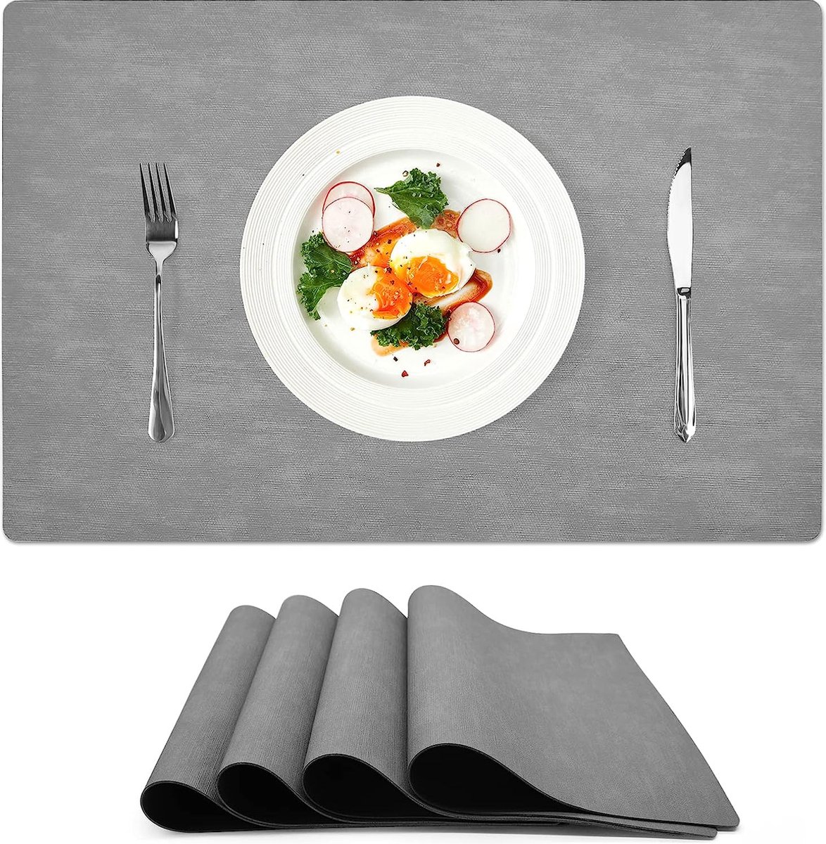 Placemats Set van 4 PU Materiaal Geschikt voor Familie Restaurant Hotel