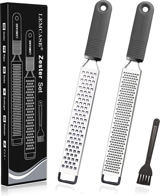 Igoods Rasp - Rasp met Handvat - Keukenrasp - Citroenrasp - Knoflookrasp - Kaasrasp - RVS