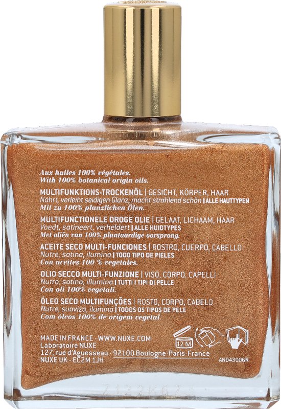 Nuxe Huile Prodigieuse Or Shimmering Dry Oil - Huidolie - 50 ml - Nuxe