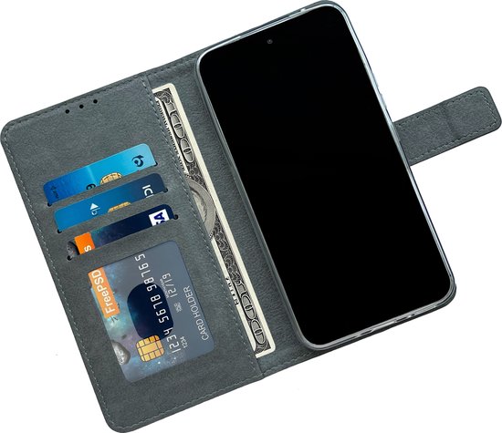 Coque Samsung Galaxy A13 4G Grijs - Wallet Book Case - Porte-Cartes & Languette Magnétique