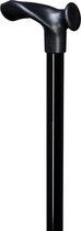 Gastrock - Canne de marche ergonomique - Aluminium - Réglable - Relax-grip - Gaucher - Zwart - Bâtons de marche - Pour homme et femme - Longueur 76 - 99 cm