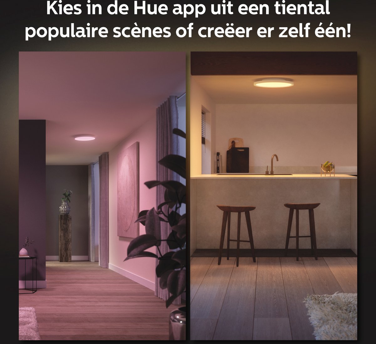 Philips Hue Surimu paneellamp – wit en gekleurd licht – wit – rond — afbeelding 4